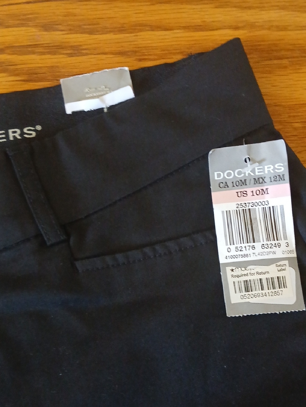 NWT Dockers Black Straight-Leg Work Pants Women's Size 10 - Picture 8 of 10